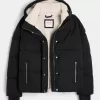 Pufferjacke mit Kunstpelzfutter Pufferjacke mit Kunstpelzfutter