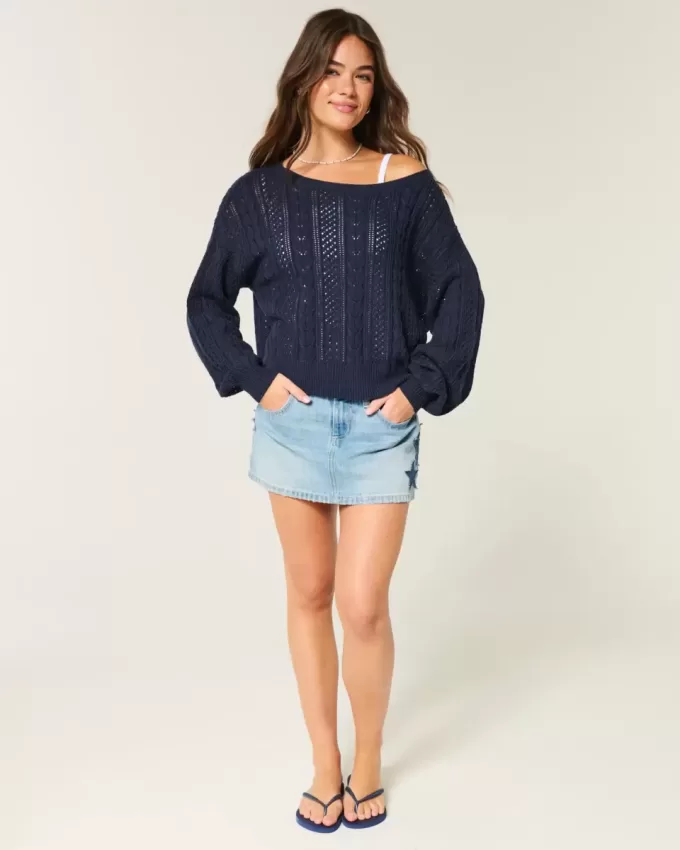 Pullover mit Zopfmuster Pullover mit Zopfmuster
