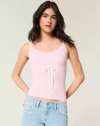 Pullover-Tanktop mit Bindeband vorne
