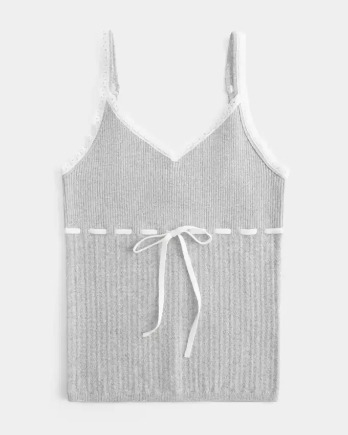 Pullover-Tanktop mit Bindeband vorne