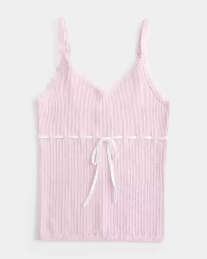 Pullover-Tanktop mit Bindeband vorne