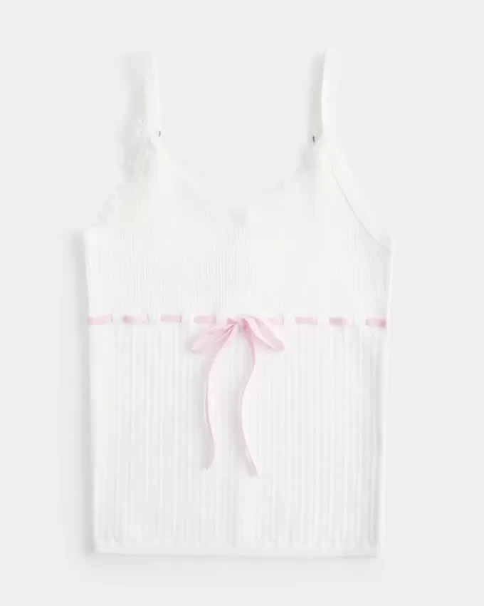 Pullover-Tanktop mit Bindeband vorne Pullover-Tanktop mit Bindeband vorne