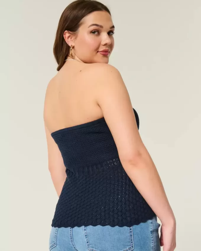 Pullover-Tube-Top im Häkelstil Pullover-Tube-Top im Häkelstil