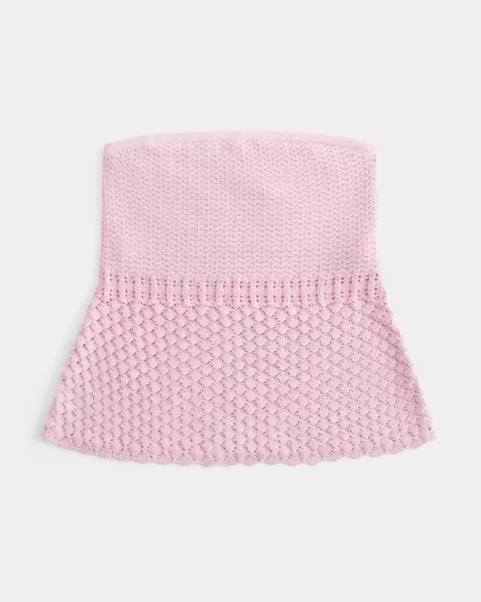 Pullover-Tube-Top im Häkelstil Pullover-Tube-Top im Häkelstil