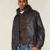 Reißverschlussjacke aus veganem Leder Reißverschlussjacke aus veganem Leder