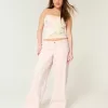 Rosa Super Baggy-Jeans mit niedriger Taille Rosa Super Baggy-Jeans mit niedriger Taille