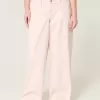 Rosa Super Baggy-Jeans mit niedriger Taille Rosa Super Baggy-Jeans mit niedriger Taille