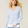 Rundhals-Cardigan mit Ösen Rundhals-Cardigan mit Ösen