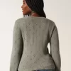 Rundhals-Cardigan mit Ösen Rundhals-Cardigan mit Ösen