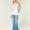Rundhals-Cardigan mit Ösen Rundhals-Cardigan mit Ösen