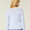 Rundhals-Cardigan mit Ösen Rundhals-Cardigan mit Ösen