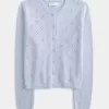 Rundhals-Cardigan mit Ösen Rundhals-Cardigan mit Ösen