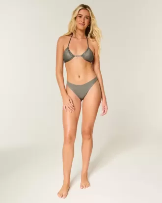 Schimmerndes Multiway-Triangel-Bikinioberteil