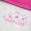 Schlaghose mit Hibiskus-Grafik und Umschlagbund Schlaghose mit Hibiskus-Grafik und Umschlagbund