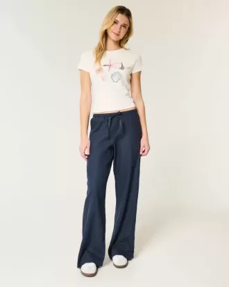 Schlupfhose mit weitem Bein