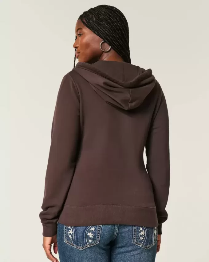 Schmaler Kapuzenpullover mit Reißverschluss und Grafik von 1997 Schmaler Kapuzenpullover mit Reißverschluss und Grafik von 1997