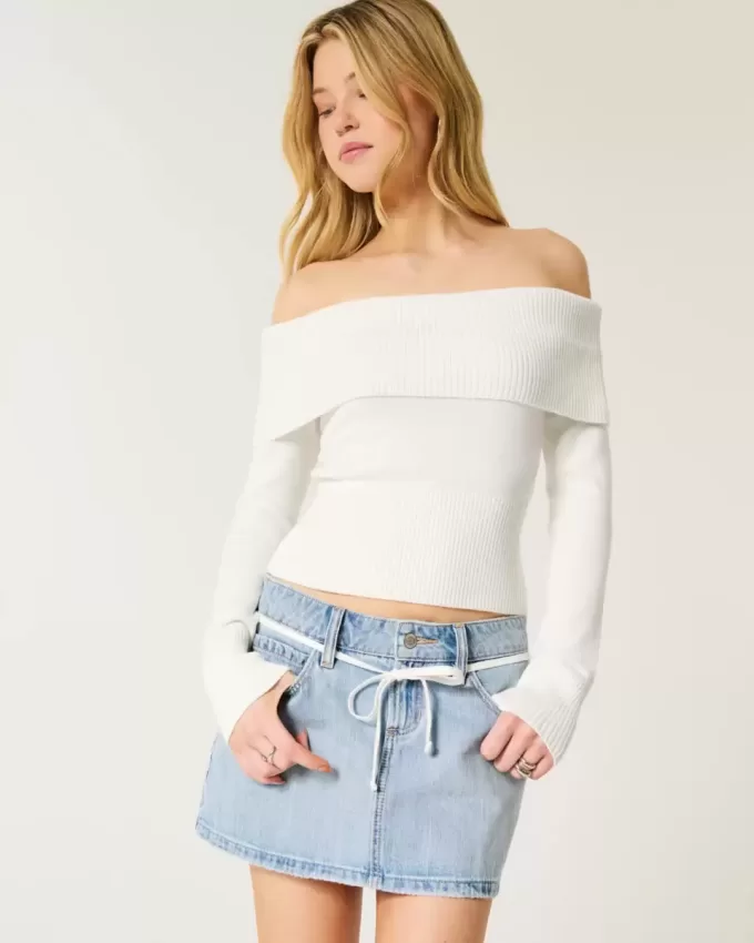 Schulterfreier Pullover