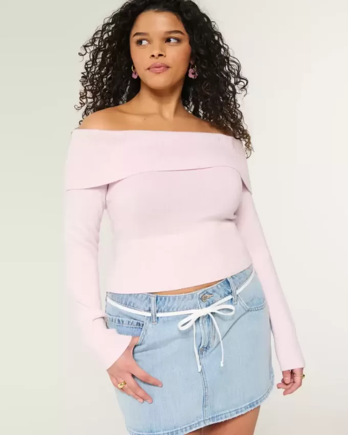 Schulterfreier Pullover