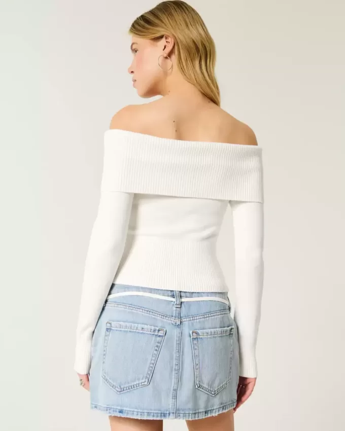 Schulterfreier Pullover