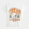 Schulterfreies Grafik-T-Shirt der University of Texas at Austin Longhorns Schulterfreies Grafik-T-Shirt der University of Texas at Austin Longhorns