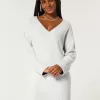 Schulterfreies Jersey-Sweatkleid Schulterfreies Jersey-Sweatkleid