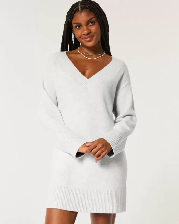 Schulterfreies Jersey-Sweatkleid Schulterfreies Jersey-Sweatkleid