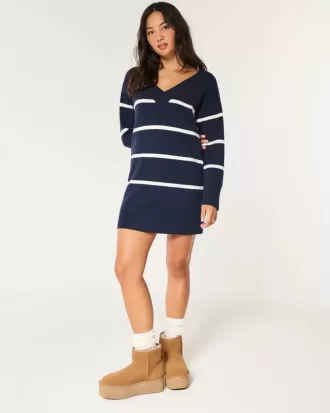 Schulterfreies Jersey-Sweatkleid