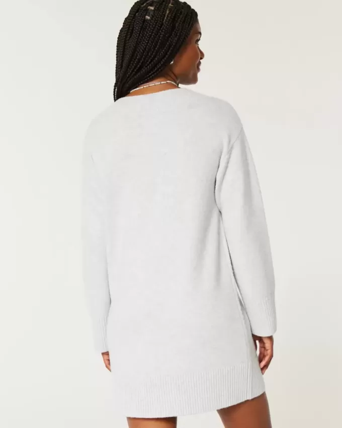 Schulterfreies Jersey-Sweatkleid Schulterfreies Jersey-Sweatkleid