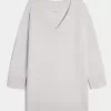 Schulterfreies Jersey-Sweatkleid Schulterfreies Jersey-Sweatkleid