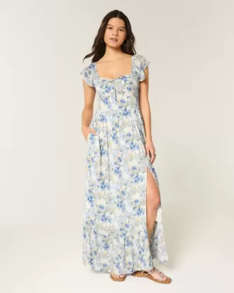 Schulterfreies Maxikleid