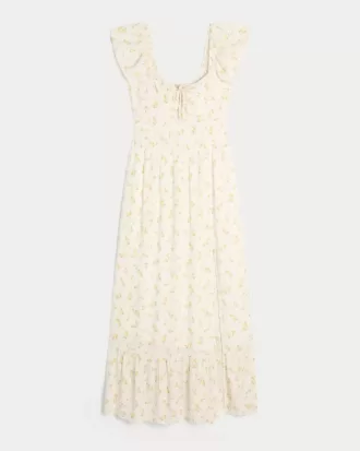 Schulterfreies Maxikleid