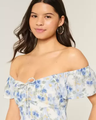 Schulterfreies Maxikleid