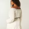 Schulterfreies/offenes gewebtes Kleid Schulterfreies/offenes gewebtes Kleid