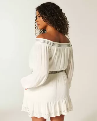 Schulterfreies/offenes gewebtes Kleid