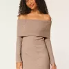 Schulterfreies Skater-Pulloverkleid