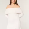 Schulterfreies Skater-Pulloverkleid