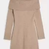 Schulterfreies Skater-Pulloverkleid