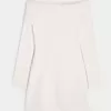 Schulterfreies Skater-Pulloverkleid