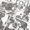 Schulterfreies T-Shirt „Velvet Valley“ mit verdrehter Grafik