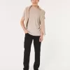 Schwarze Bootcut-Jeans Schwarze Bootcut-Jeans