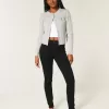 Schwarze Jeans-Leggings mit hohem Bund Schwarze Jeans-Leggings mit hohem Bund