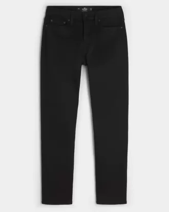 Schwarze, nicht verblassende, sportliche Skinny-Jeans