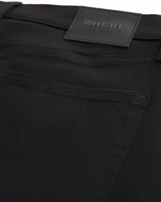 Schwarze, nicht verblassende, sportliche Skinny-Jeans