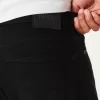 Schwarze, nicht verblassende, sportliche Skinny-Jeans
