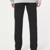 Schwarze, schmale, gerade Jeans ohne Verblassen Schwarze, schmale, gerade Jeans ohne Verblassen