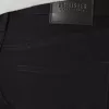 Schwarze, schmale, gerade Jeans ohne Verblassen Schwarze, schmale, gerade Jeans ohne Verblassen