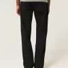 Schwarze Straight Jeans ohne Verblassen Schwarze Straight Jeans ohne Verblassen