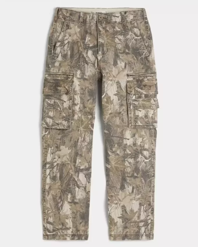 Schwere, lockere Cargohose mit Camouflage-Muster Schwere, lockere Cargohose mit Camouflage-Muster