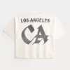 Schweres Baggy-Crop-T-Shirt mit Los Angeles-Football-Grafik Schweres Baggy-Crop-T-Shirt mit Los Angeles-Football-Grafik