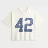 Schweres Baggy Crop Varsity Football-T-Shirt mit Grafik Schweres Baggy Crop Varsity Football-T-Shirt mit Grafik